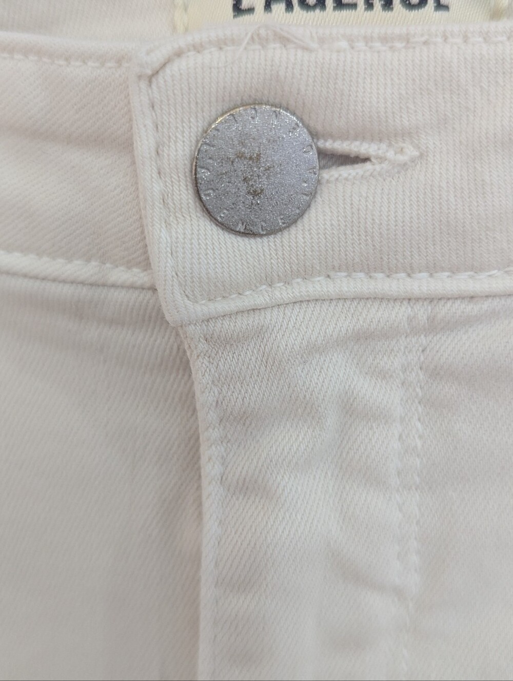 L’Agence Tati Hi Rise Crop Jeans Size 31 French Vanilla Cream Wash *NWOT - Picture 8 of 13